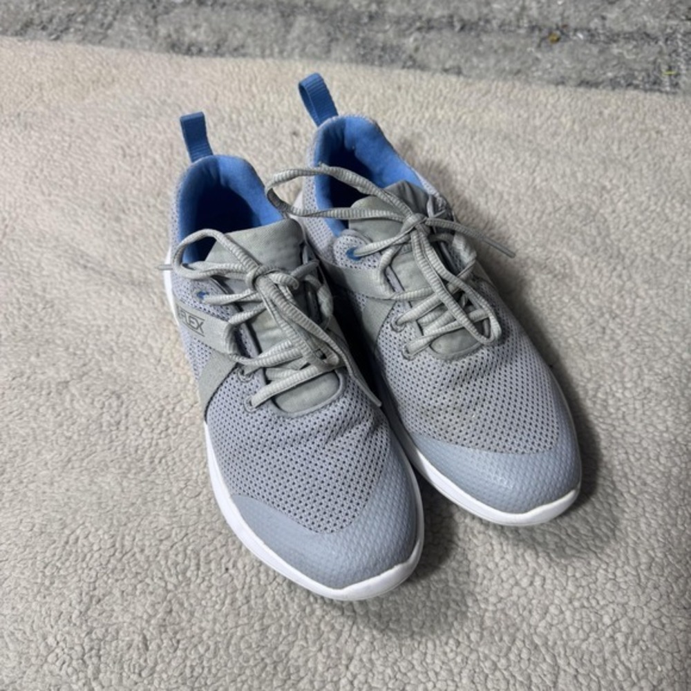 FootJoy Flex Shoes Mens Size 6.5 Medium Gray Blue Athletic Golf Sneakers 95727